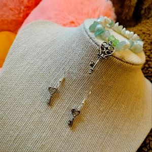 Handmaid earrings and bracelet.